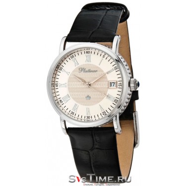 Мужские серебряные наручные часы Platinor 53500.221