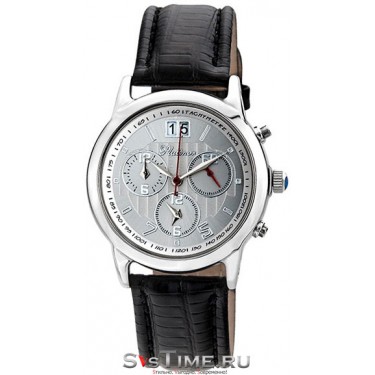 Мужские серебряные наручные часы Platinor 58400.206