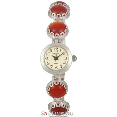 Женские серебряные наручные часы Чайка 44107.205 сердолик