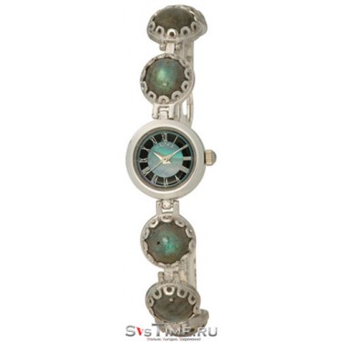 Женские серебряные наручные часы Чайка 44107.518 лабрадорит