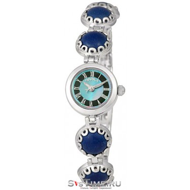 Женские серебряные наручные часы Чайка 44107.518 лазурит