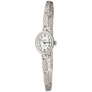 Женские серебряные наручные часы Чайка 74300-1.150