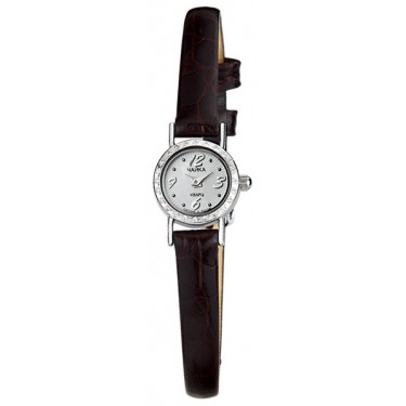 Женские серебряные наручные часы Чайка 97006-1.112