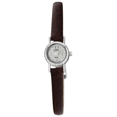 Женские серебряные наручные часы Чайка 97006-1.122