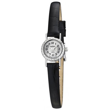 Женские серебряные наручные часы Чайка 97006-1.247