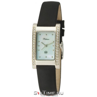 Женские серебряные наручные часы Platinor 200106.301