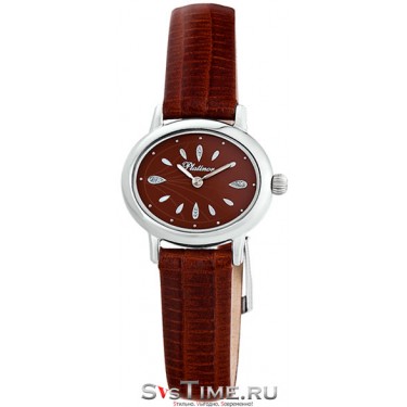 Женские серебряные наручные часы Platinor 74100.724