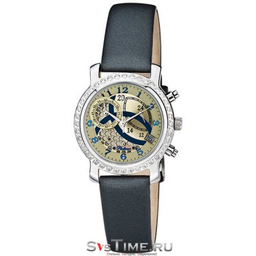 Женские серебряные наручные часы Platinor 97606A.433