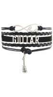 WowMan Jewelry WM1004 Black Leather Bracelet