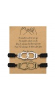 WowMan Jewelry WM1038 handcuff braided black