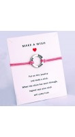 WowMan Jewelry WM1043 Silver Hope Love Faith Charm Pink