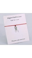 WowMan Jewelry WM1044 Silver Hope Ribbon Charm Red