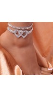 WowMan Jewelry WM1053 Heart Shape Anklet