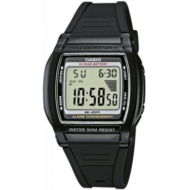 Мужские электронные наручные часы Casio Collection W-201-1A