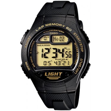 Мужские электронные водонепроницаемые наручные часы Casio Collection W-734-9A