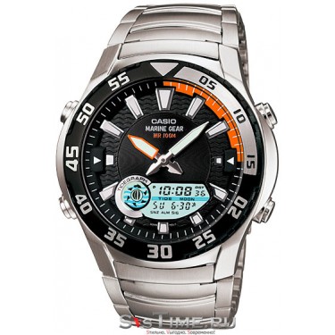 Мужские спортивные электронно-стрелочные наручные часы Casio Sport, Pro Trek AMW-710D-1A