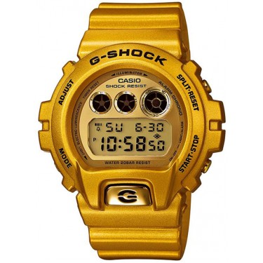 Мужские спортивные электронные наручные часы Casio DW-6900GD-9E