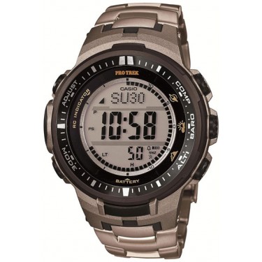 Мужские спортивные электронные наручные часы Casio Sport, Pro Trek Casio PRW-3000T-7E