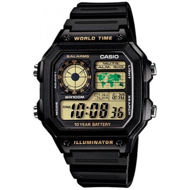 Мужские спортивные наручные часы Casio Sport, Pro Trek AE-1200WH-1B
