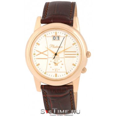 Мужские золотые наручные часы Platinor 40150.132
