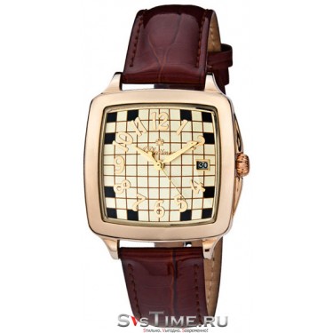 Мужские золотые наручные часы Platinor 40450.427