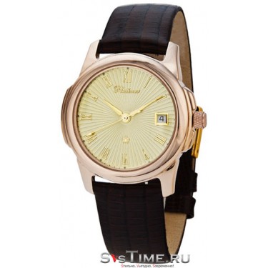 Мужские золотые наручные часы Platinor 41250.421