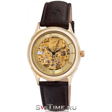Мужские золотые наручные часы Platinor 41960.456