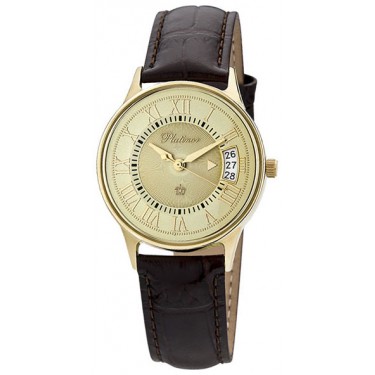 Мужские золотые наручные часы Platinor 42260.420
