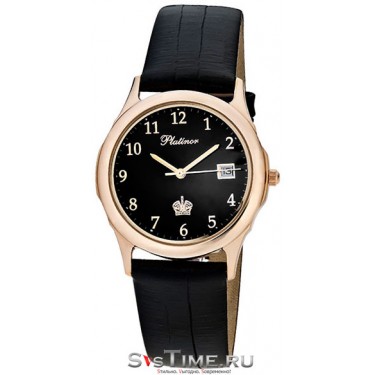 Мужские золотые наручные часы Platinor 46250.505