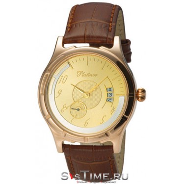 Мужские золотые наручные часы Platinor 47850.428