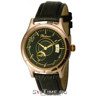 Мужские золотые наручные часы Platinor 47850.528