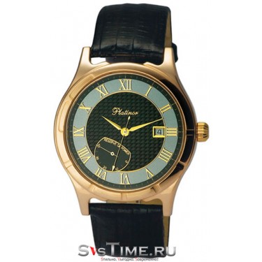 Мужские золотые наручные часы Platinor 47850.618
