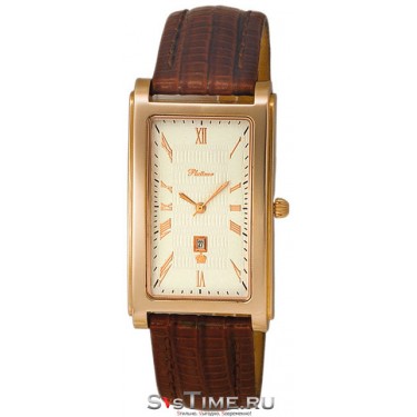 Мужские золотые наручные часы Platinor 48550.121