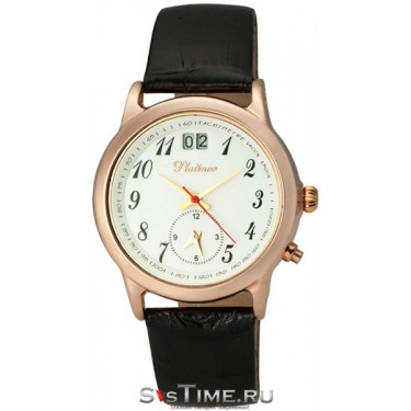 Мужские золотые наручные часы Platinor 49150.105