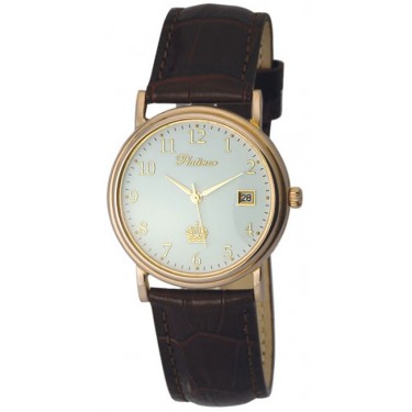 Мужские золотые наручные часы Platinor 50650.305