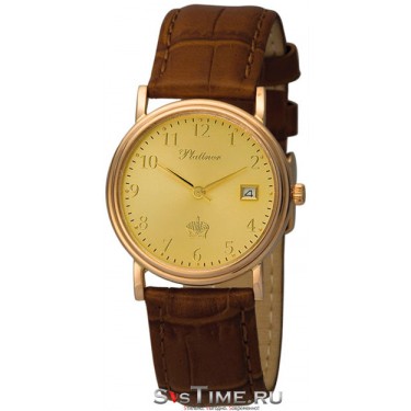 Мужские золотые наручные часы Platinor 50650.405