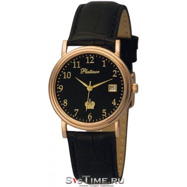 Мужские золотые наручные часы Platinor 50650.505