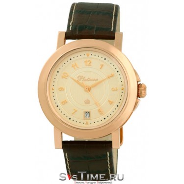 Мужские золотые наручные часы Platinor 50950.411