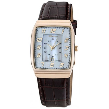 Мужские золотые наручные часы Platinor 51330.307