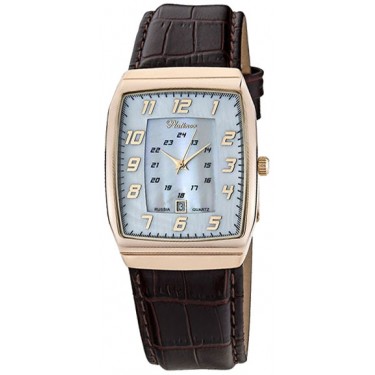 Мужские золотые наручные часы Platinor 51350.307