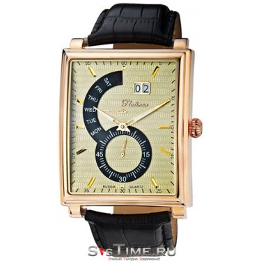 Мужские золотые наручные часы Platinor 51750.428