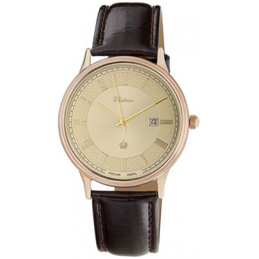 Мужские золотые наручные часы Platinor 52330.411