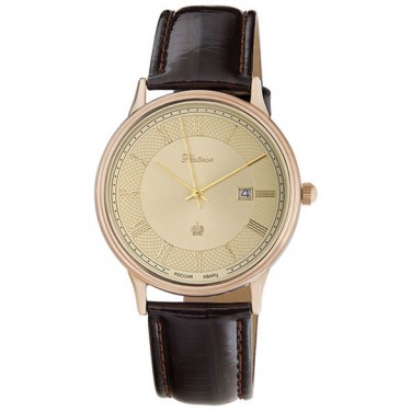 Мужские золотые наручные часы Platinor 52350.411