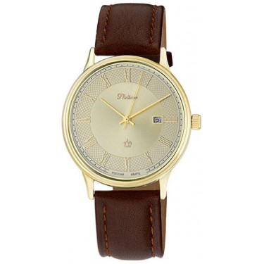 Мужские золотые наручные часы Platinor 523630.411
