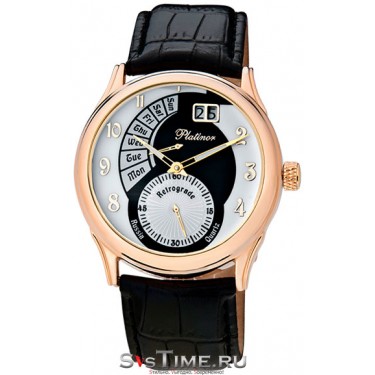Мужские золотые наручные часы Platinor 52750.107