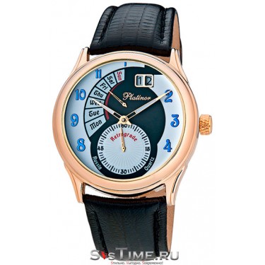 Мужские золотые наручные часы Platinor 52750.108