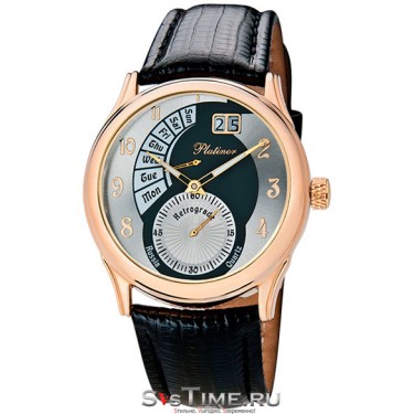 Мужские золотые наручные часы Platinor 52750.207