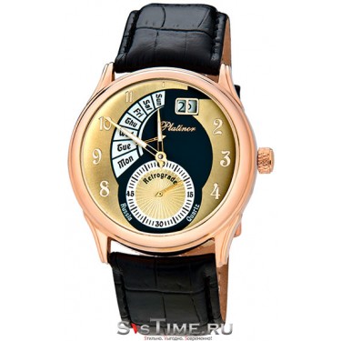 Мужские золотые наручные часы Platinor 52750.407