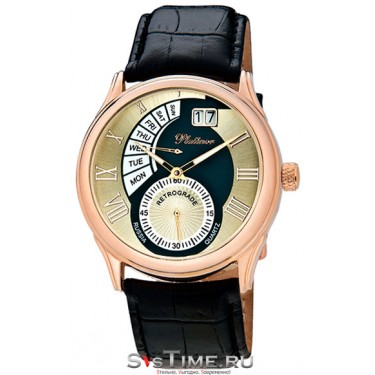 Мужские золотые наручные часы Platinor 52750.417
