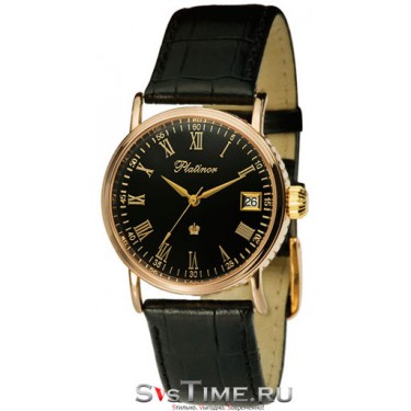 Мужские золотые наручные часы Platinor 53550.515